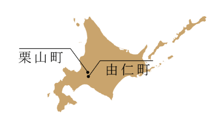 地図 栗山町と由仁町