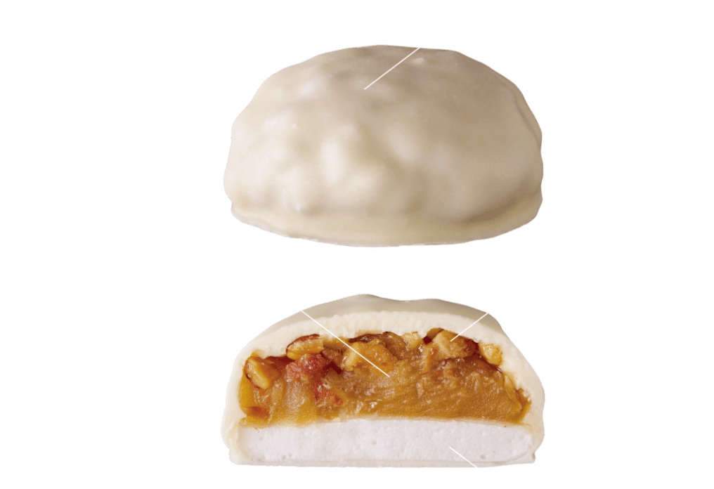 ホワイトチョコ 北海道産由栗いも餡 キャンディングアーモンド マシュマロ